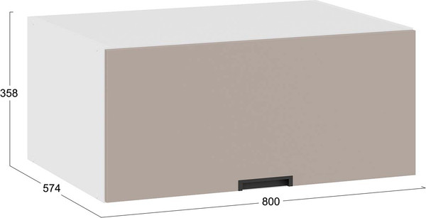 Изображение товара Шкаф навесной для кухни ТриЯ Гренада 1В8ГП (белый/холст латте)