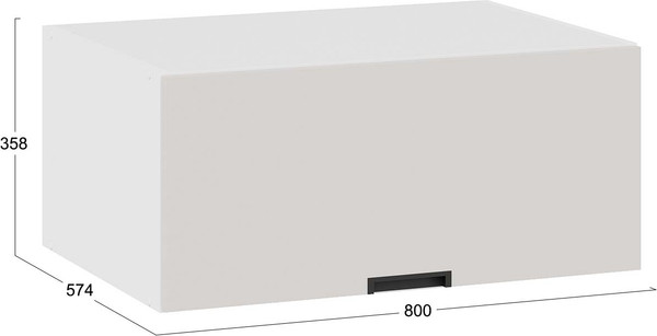 Изображение товара Шкаф навесной для кухни ТриЯ Гренада 1В8ГП (белый/холст мокко)