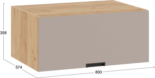 Изображение товара Шкаф навесной для кухни ТриЯ Гренада 1В8ГП (дуб крафт золотой/холст латте)