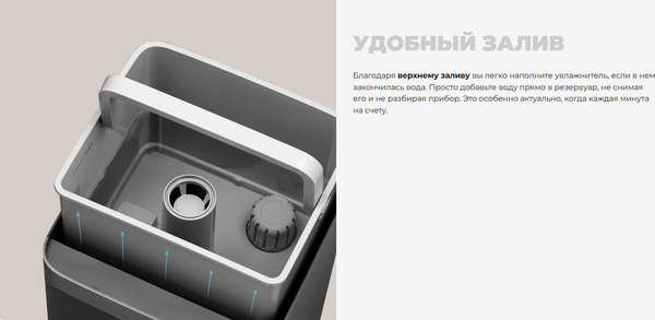 Изображение товара Ультразвуковой увлажнитель воздуха Redmond HF2201S (серый)