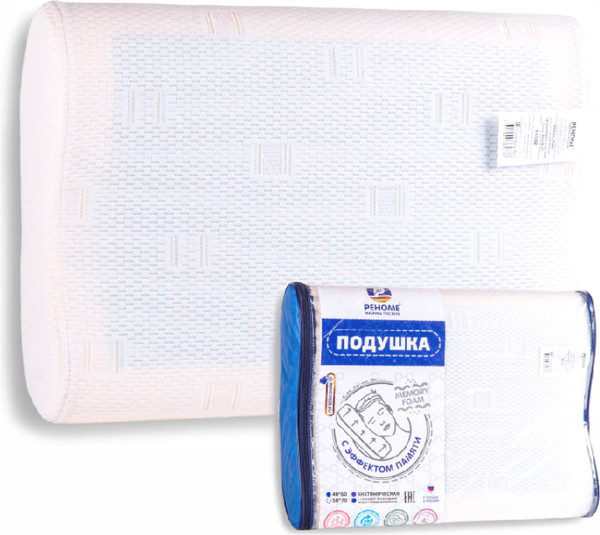 Изображение товара Ортопедическая подушка Реноме Memory Foam Эргономика с гелем 50x38x12 14/302
