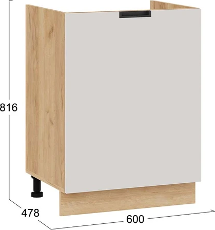 Изображение товара Шкаф-стол кухонный ТриЯ Гренада 1Н6 (дуб крафт золотой/холст мокко)