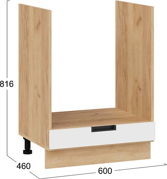 Изображение товара Шкаф под духовку ТриЯ Гренада 1Н6Б (дуб крафт золотой/холст белый)