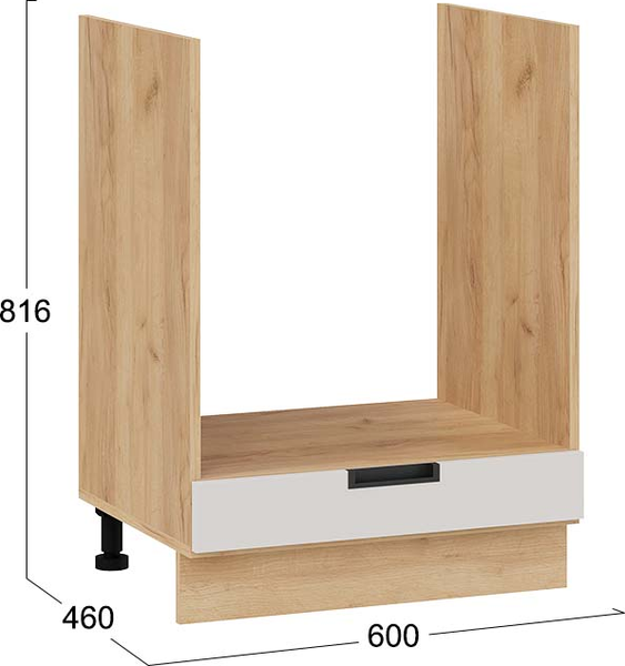 Изображение товара Шкаф под духовку ТриЯ Гренада 1Н6Б (дуб крафт золотой/холст мокко)
