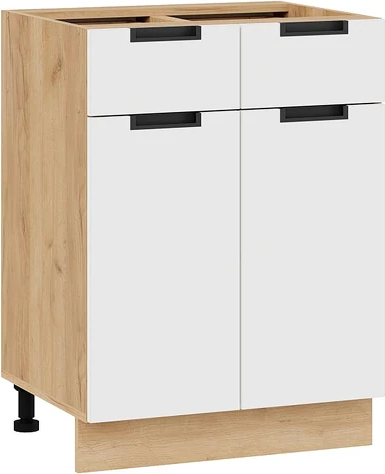 Изображение товара Шкаф-стол кухонный ТриЯ Гренада 1Н6Я1 (дуб крафт золотой/холст белый)