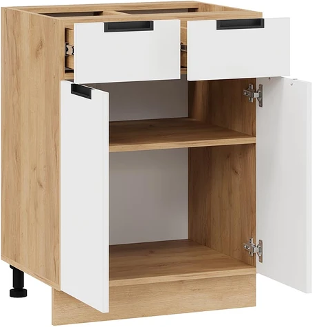 Изображение товара Шкаф-стол кухонный ТриЯ Гренада 1Н6Я1 (дуб крафт золотой/холст белый)