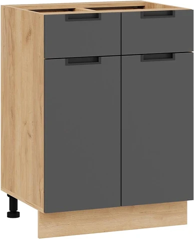 Изображение товара Шкаф-стол кухонный ТриЯ Гренада 1Н6Я1 (дуб крафт золотой/холст вулкан)