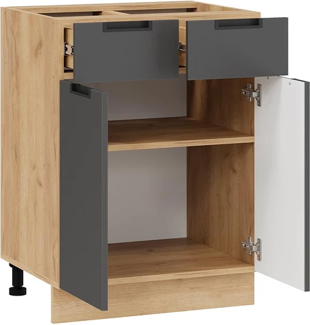 Изображение товара Шкаф-стол кухонный ТриЯ Гренада 1Н6Я1 (дуб крафт золотой/холст вулкан)