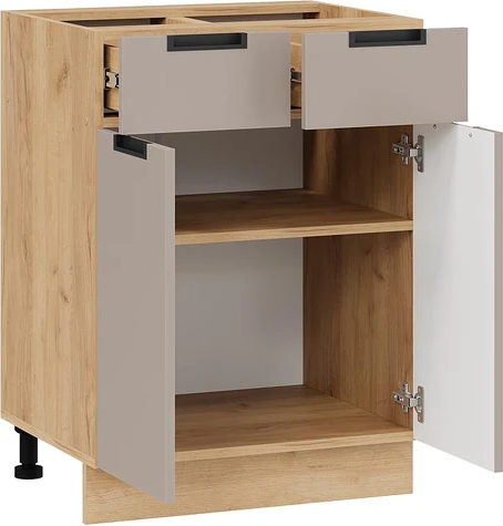 Изображение товара Шкаф-стол кухонный ТриЯ Гренада 1Н6Я1 (дуб крафт золотой/холст латте)