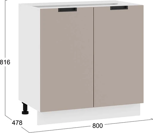 Изображение товара Шкаф-стол кухонный ТриЯ Гренада 1Н8 (белый/холст латте)