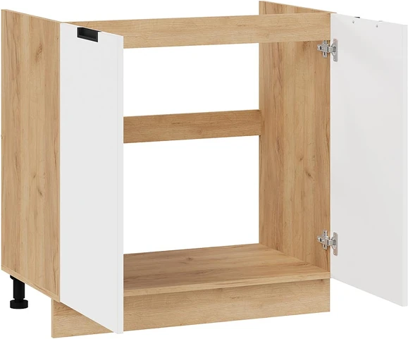 Изображение товара Шкаф под мойку ТриЯ Гренада 1Н8М (дуб крафт золотой/холст белый)