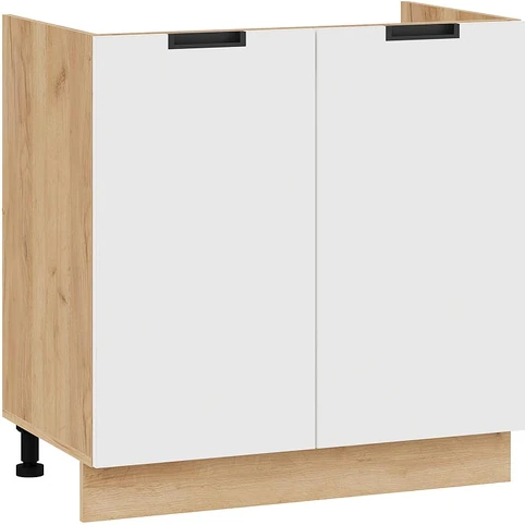 Изображение товара Шкаф под мойку ТриЯ Гренада 1Н8М (дуб крафт золотой/холст белый)