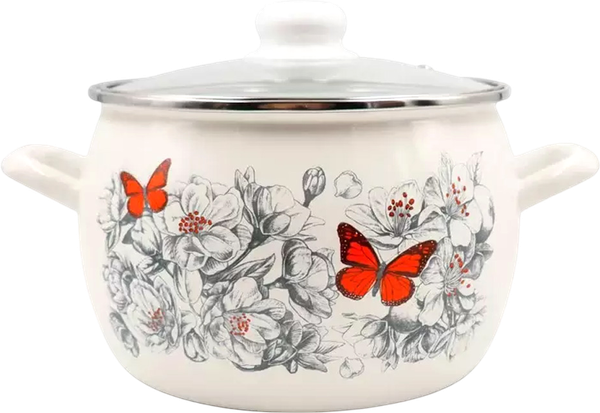 Изображение товара Кастрюля Лысьвенские эмали Яблоневый цвет С-4210 САП2/4Жм