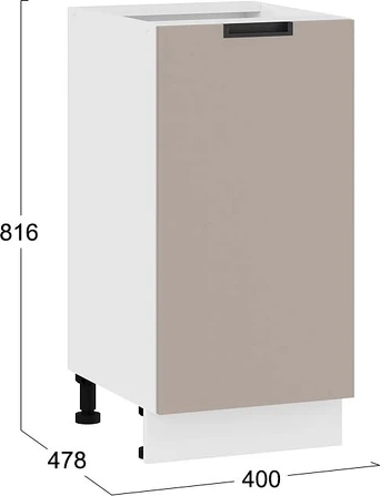 Изображение товара Шкаф-стол кухонный ТриЯ Гренада 1Н4 (белый/холст латте)