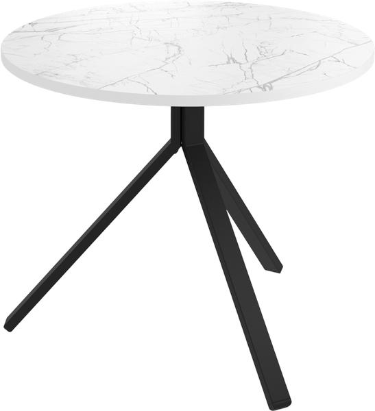 Изображение товара Обеденный стол Listvig Joy 90x75 (ЛДСП+HPL, Monte Belo/черный)