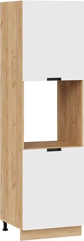 Изображение товара Шкаф-пенал кухонный ТриЯ Гренада 1П6 (дуб крафт золотой/холст белый)