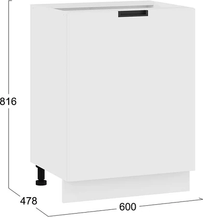 Изображение товара Шкаф-стол кухонный ТриЯ Гренада 1Н6 (белый/холст белый)