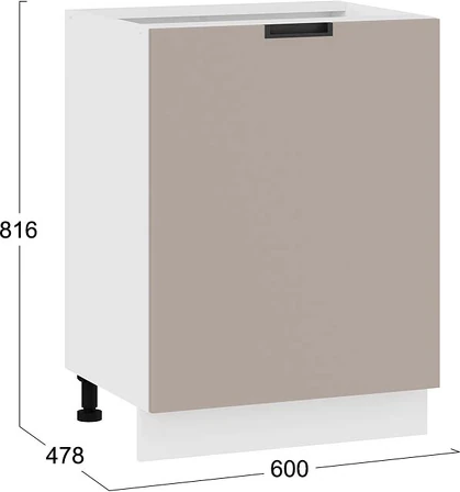 Изображение товара Шкаф-стол кухонный ТриЯ Гренада 1Н6 (белый/холст латте)