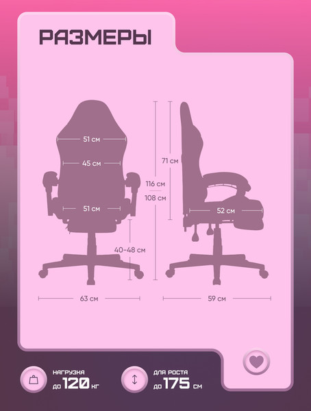 Изображение товара Кресло геймерское Brave WS-7 (Kitten Pink)