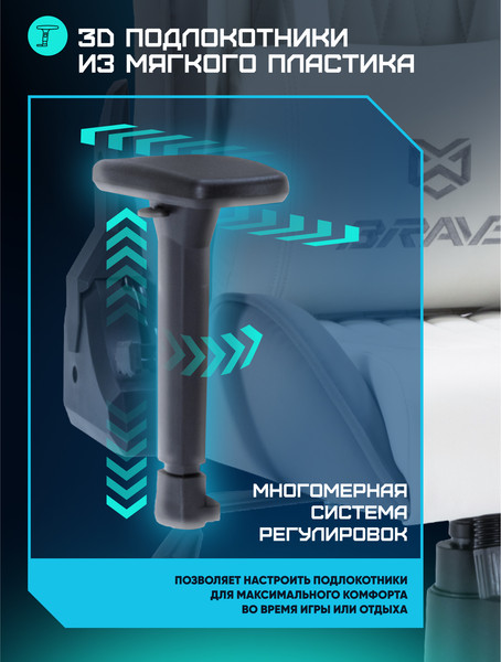Изображение товара Кресло геймерское Brave WS-4 (Cronus White)
