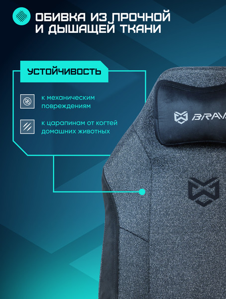 Изображение товара Кресло геймерское Brave AF-2-1 (Troll Black)