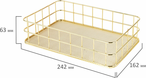 Изображение товара Органайзер для косметики Monte Vita Корзинка / 272481 (золотой)