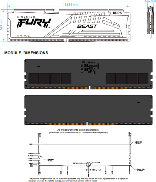 Изображение товара Оперативная память DDR5 Kingston KF564C32BBE-16