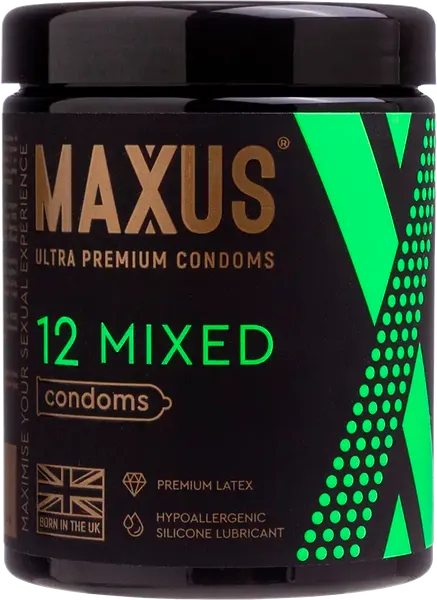 Изображение товара Презервативы Maxus Mixed X-Edition (12шт, жестяной кейс)
