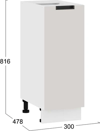 Изображение товара Шкаф-стол кухонный ТриЯ Гренада 1Н3 (белый/холст мокко)