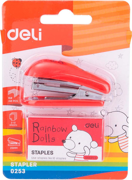 Изображение товара Степлер Deli Мини / 0253 (красный)