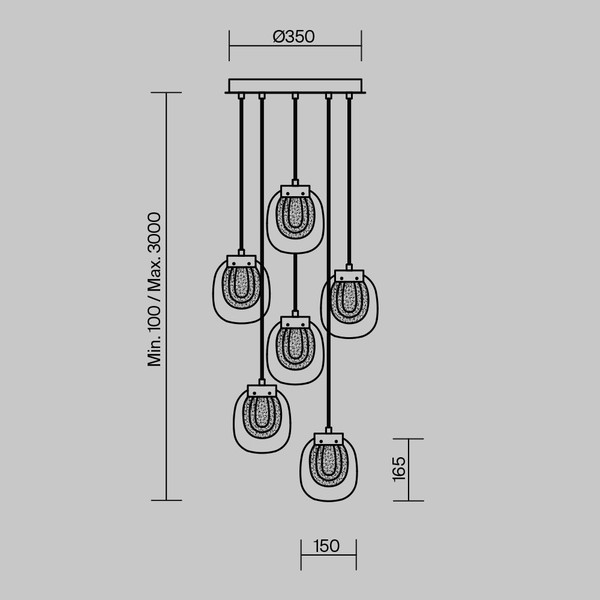 Изображение товара Люстра Maytoni Biology MOD367PL-L18BBSK
