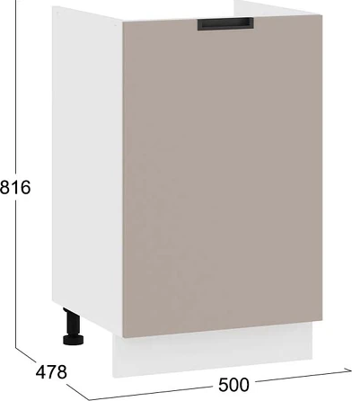 Изображение товара Шкаф под мойку ТриЯ Гренада 1Н5М (белый/холст латте)