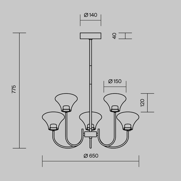 Изображение товара Люстра Maytoni Dynasty MOD402PL-L20BS3K