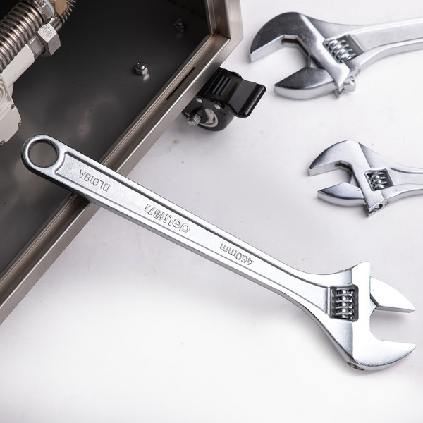 Изображение товара Гаечный ключ Deli Разводной YS EDL018A (450мм, раскрытие губок 55мм)