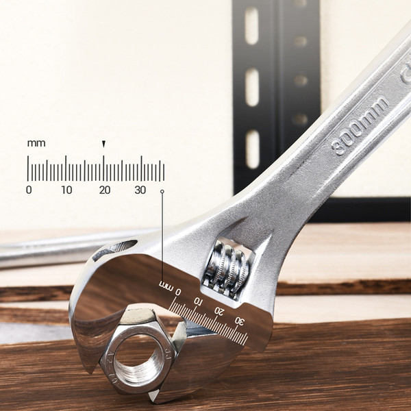 Изображение товара Гаечный ключ Deli Разводной YS EDL018A (450мм, раскрытие губок 55мм)