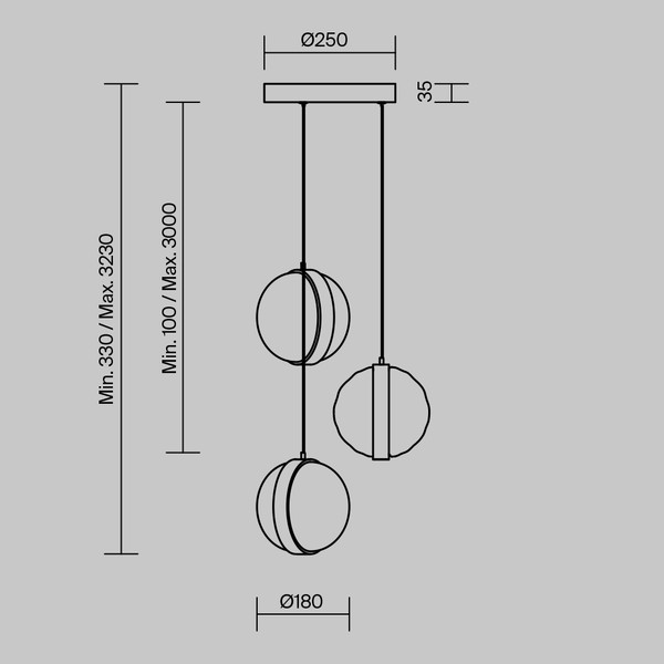 Изображение товара Люстра Maytoni Misterio MOD379PL-L17B3K