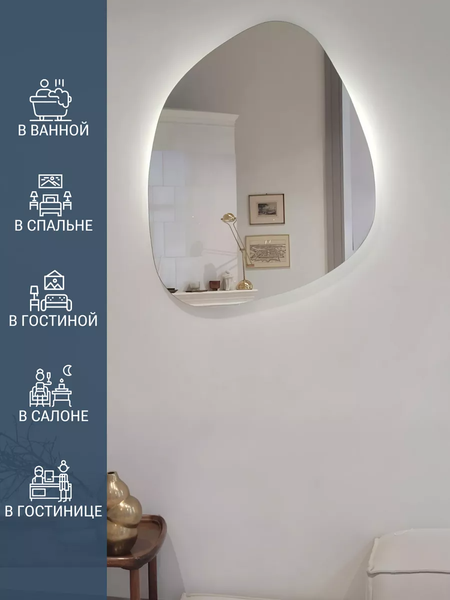 Изображение товара Зеркало Emze 64x80 / LED.NF.64.80.SW.4K (с подсветкой)