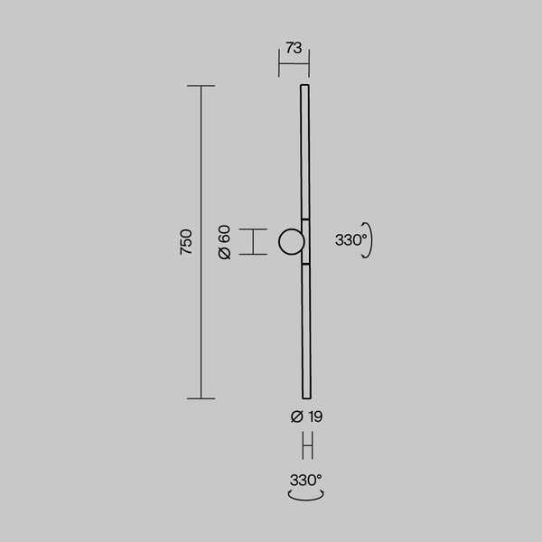 Изображение товара Бра Maytoni Rotera MOD432WL-L9B3K
