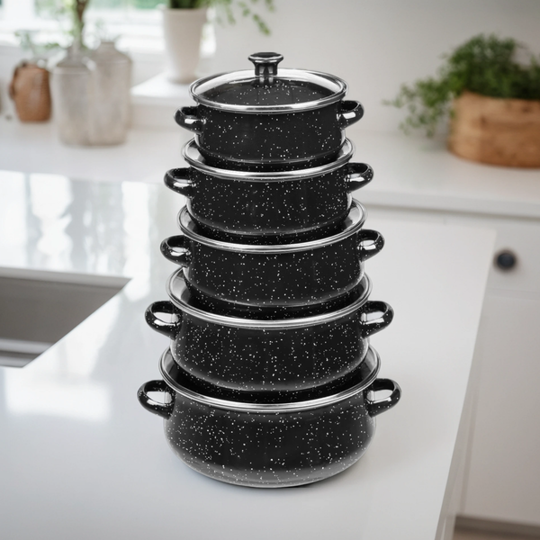 Изображение товара Набор кастрюль Sundays Home Эмалированные (5шт, 0.6мм)