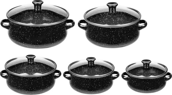 Изображение товара Набор кастрюль Sundays Home Эмалированные (5шт, 0.6мм)