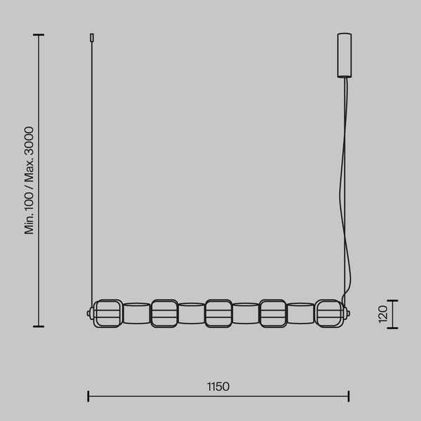 Изображение товара Потолочный светильник Maytoni Ritmo MOD381PL-L45B3K