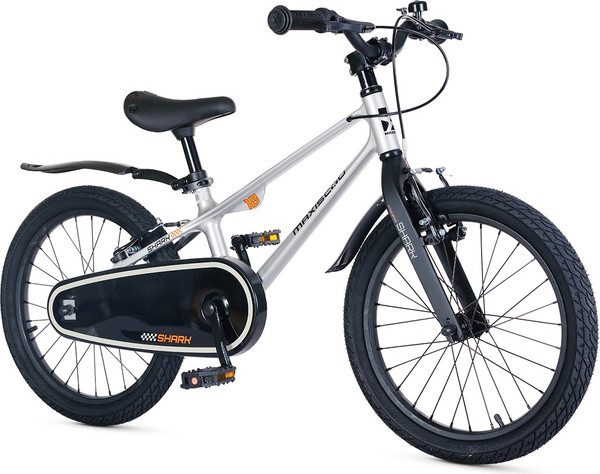 Изображение товара Детский велосипед Maxiscoo Shark Sport 18 2025 / MSC-SH1842 (серый жемчуг, разобранный, в коробке)