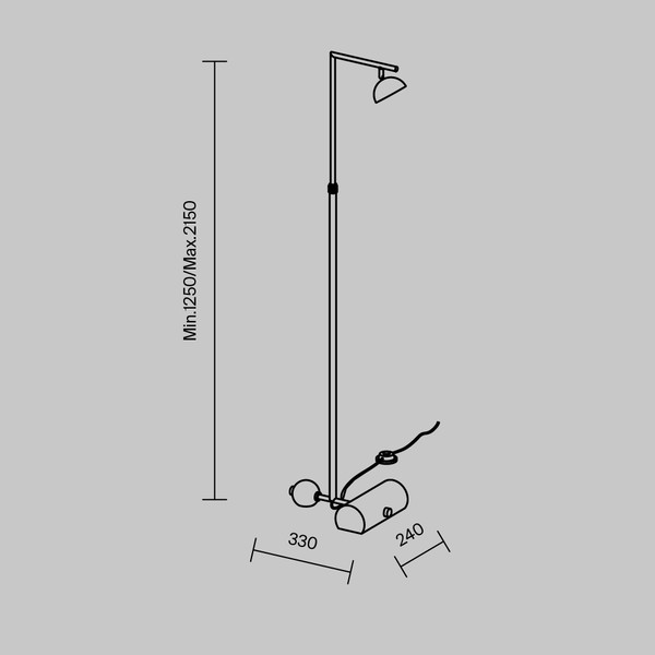 Изображение товара Торшер Maytoni Pikant MOD372FL-L10BS3K