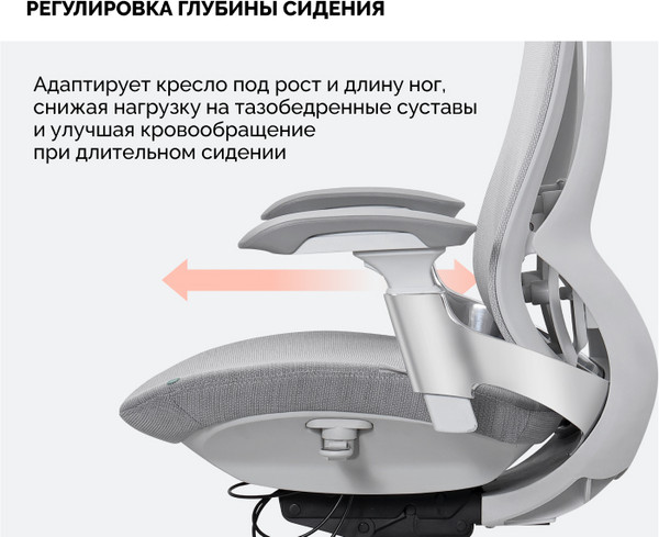 Изображение товара Кресло офисное Sparx FT-17 Goat (белый/серый)