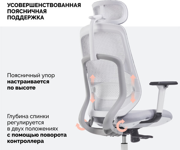 Изображение товара Кресло офисное Sparx FX-4 Ghost (белый/серый)