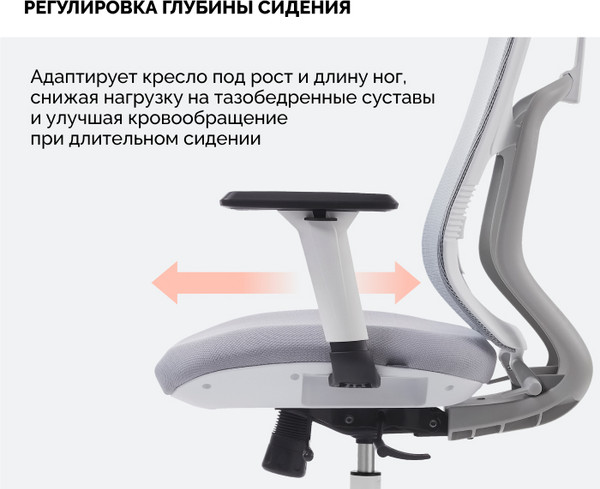 Изображение товара Кресло офисное Sparx FX-4 Ghost (белый/серый)