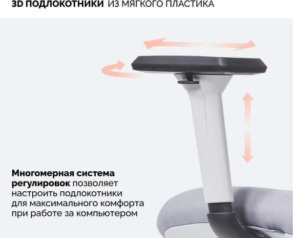 Изображение товара Кресло офисное Sparx FX-4 Ghost (белый/серый)