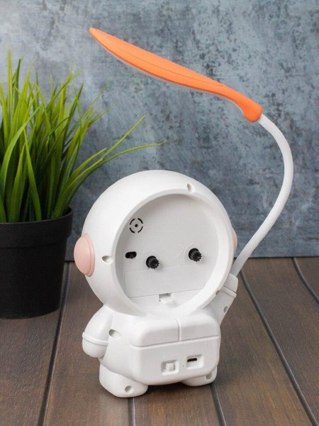Изображение товара Настольные часы ILikeGift Cheerful Cosmonaut со светильником / CD263-01 (розовый)