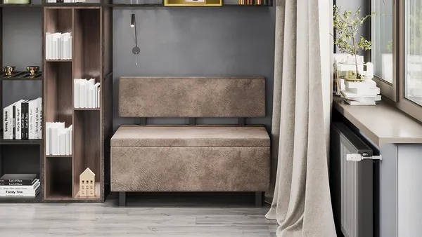 Изображение товара Скамья ТриЯ Брайтон прямая 100 (венге цаво/Wellmart Latte)