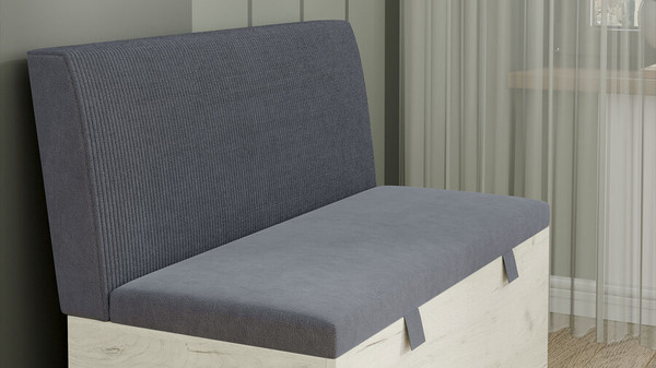 Изображение товара Скамья ТриЯ Мальта прямая (дуб Крафт белый/серый)